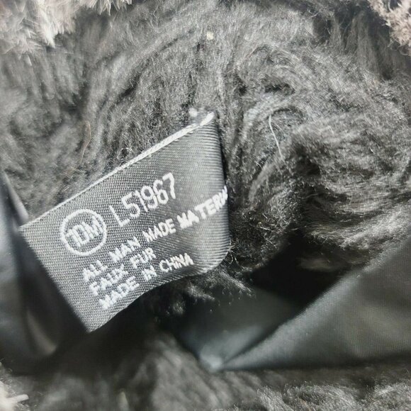 Totes Ankle Rain Boots Side Buckle & Zip Round Toe Fax Fur Solid Black 10M - Picture 6 of 7